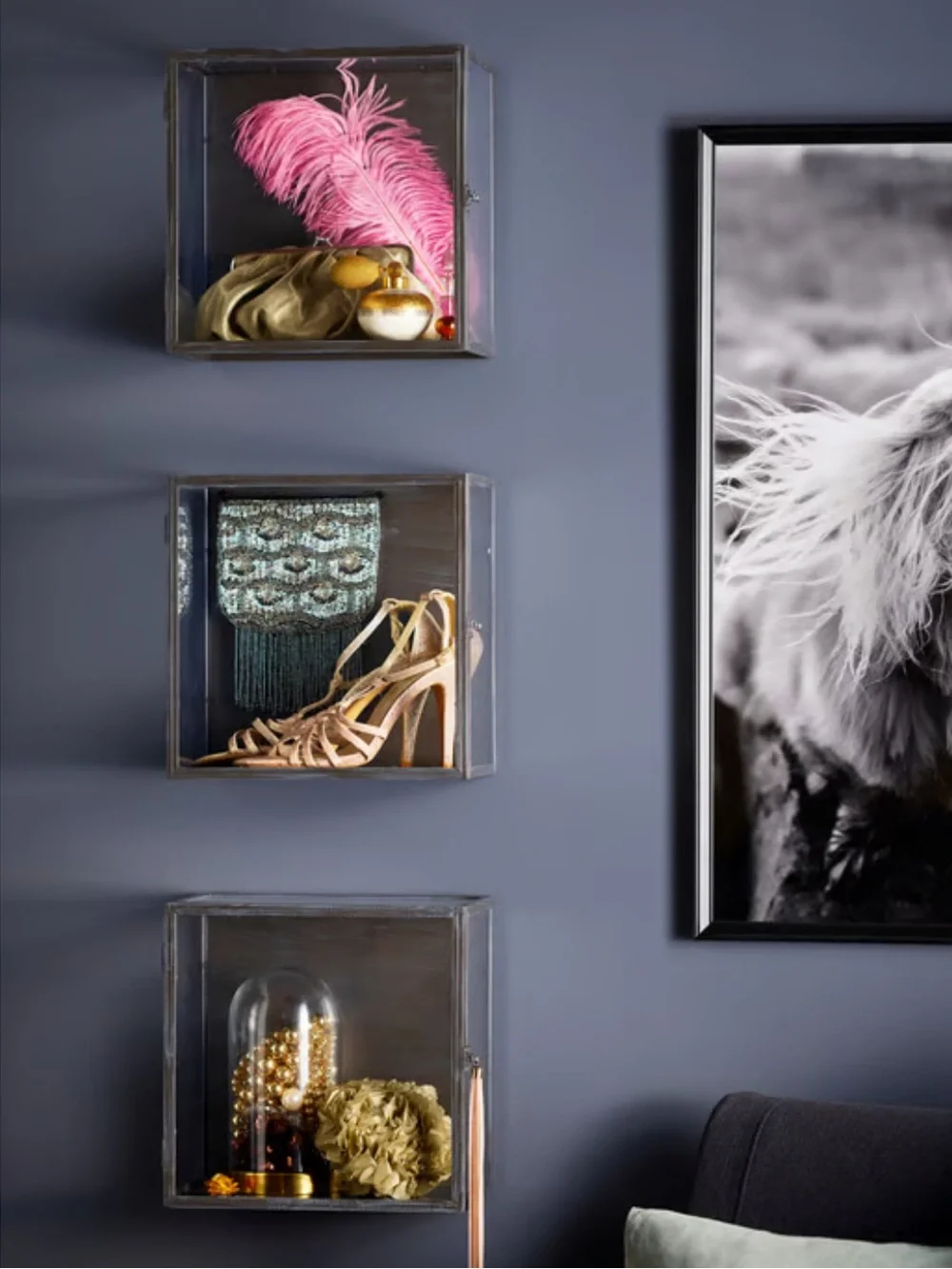 IKEA BARKHYTTAN Glass Metal Display Case Box